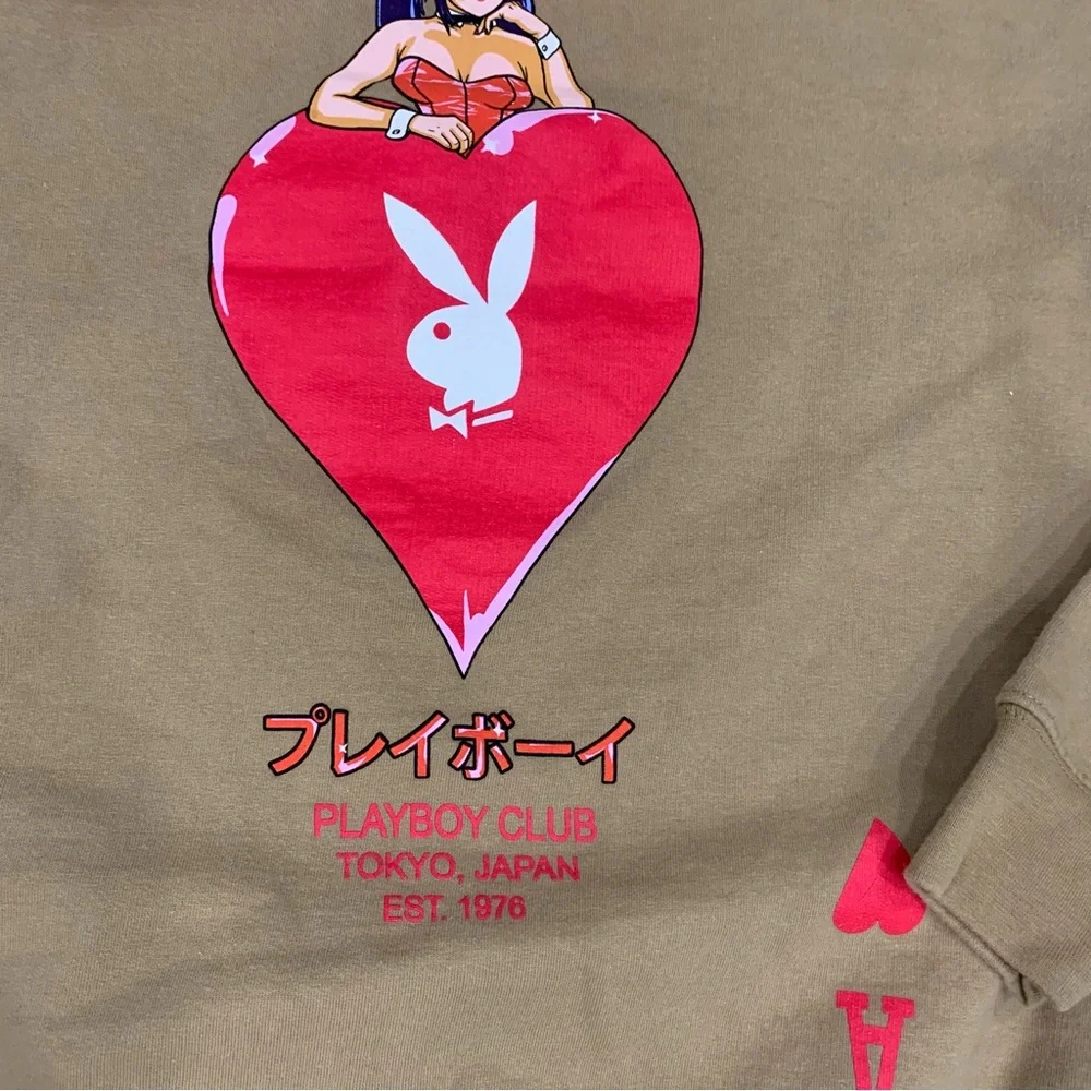 Playboy Club Sweatshirt Men’s Small Top Tokyo Japan Anime Card Ace Of Hearts - Picture 7 of 7